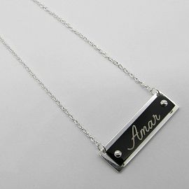 COLLAR CARTEL /ACERO BLANCO 